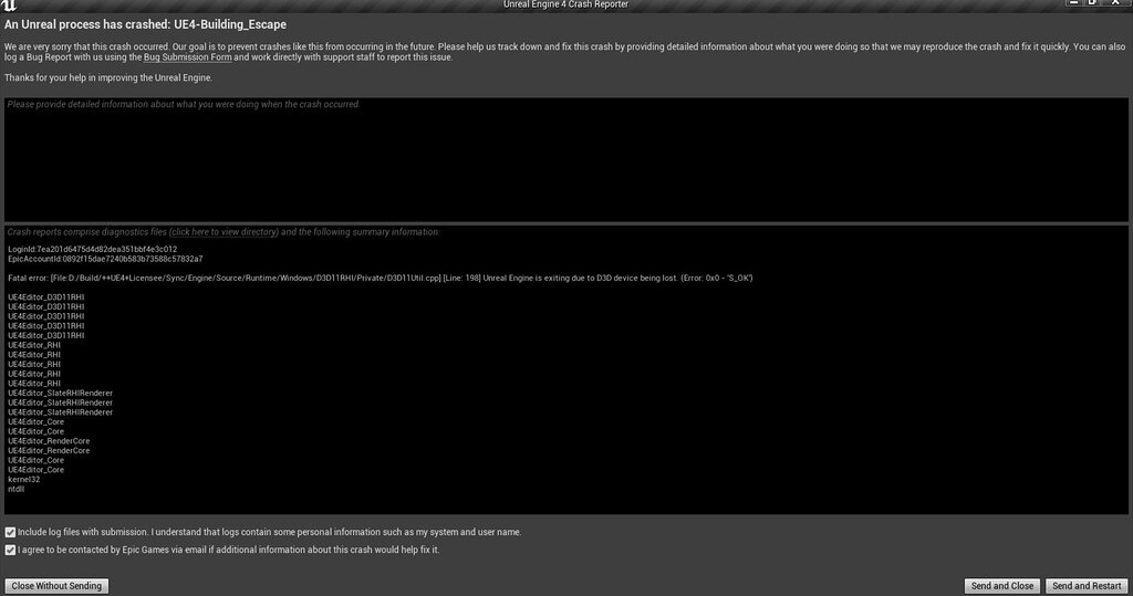 Unreal Engine Keeps Crashing - Ask - GameDev.tv