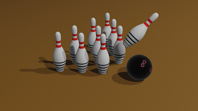 Bowling scene cycles with shadows