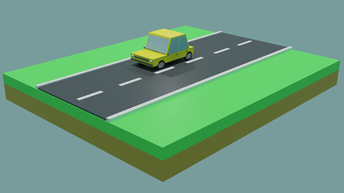 low poly car cycles