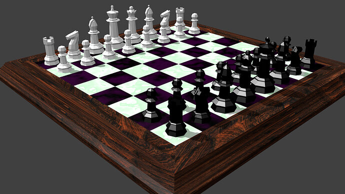 Low Poly Chess Set