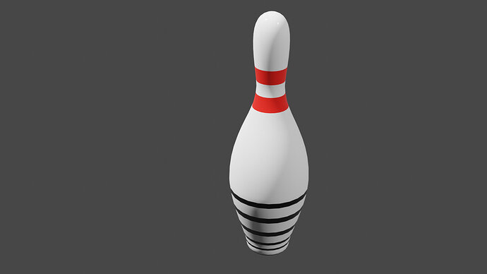 Bowling Pin With Stripes