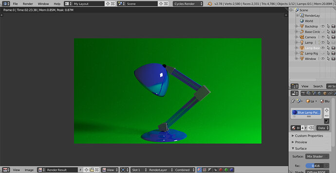 12 Lamp Base with Shade