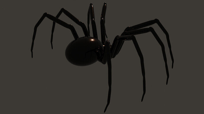 Meta ball spider render 3