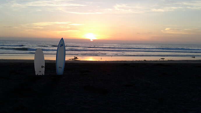 Surfboards in Sunset