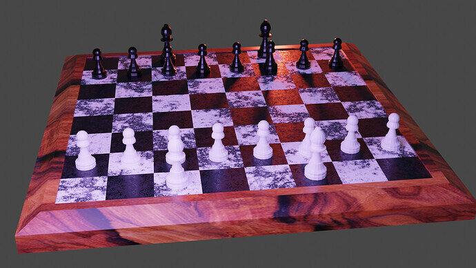 Chess set - 003 - Computed texture