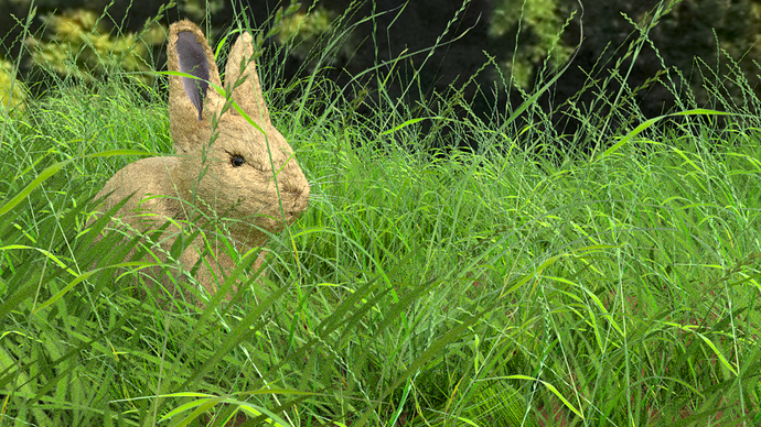 grass bunny render
