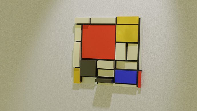 Piet Mondrian - red blue and white - 01
