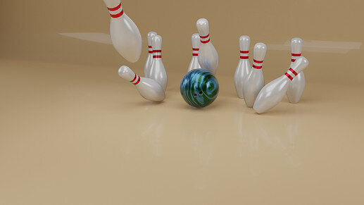 Bowling Ball And Pins - Ball Strike