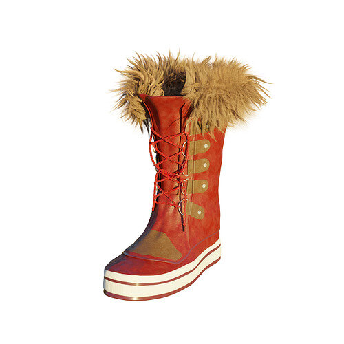 Red winter boot