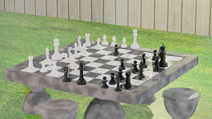 ChessBoardSceneBlackSideView