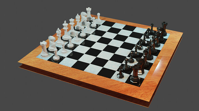 Complete chess scene cycles