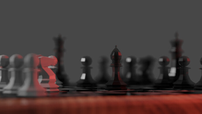 Chess scene depth of field refined