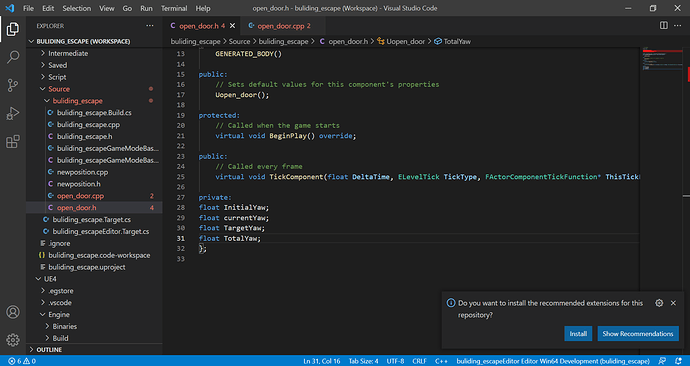 open_door.h - buliding_escape (Workspace) - Visual Studio Code 14-06-2021 16_25_18