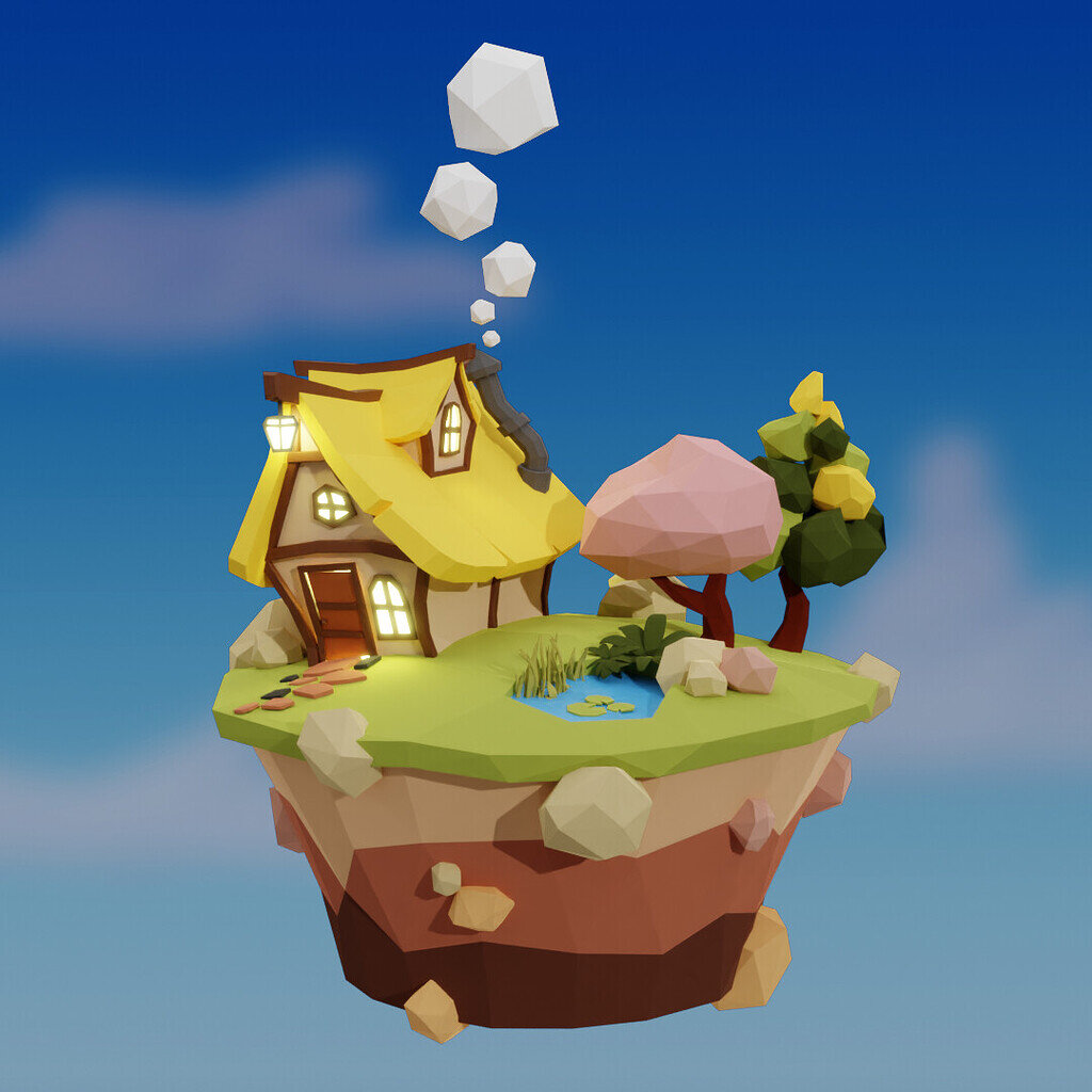 Final Render: Low poly landscape - Show - GameDev.tv