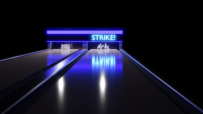 bowling scene down lane