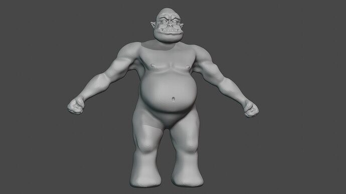 Fat Orc-Mid Details Face full body capture