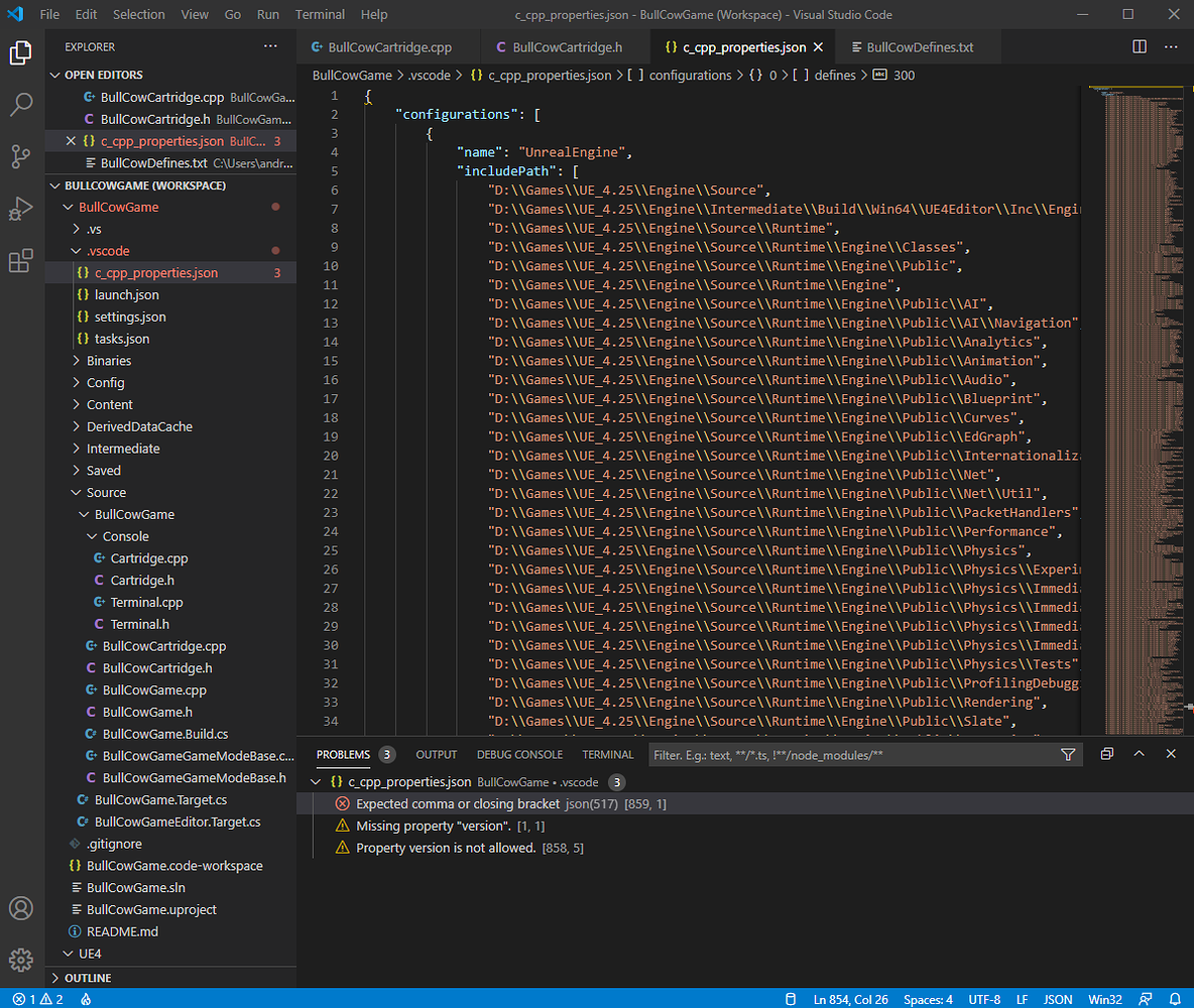 BullCowGame VS Code errors - Ask - GameDev.tv