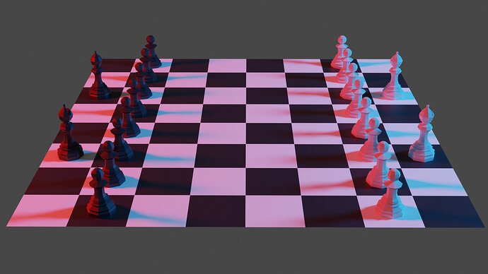 Blue and Red Chess Cycles
