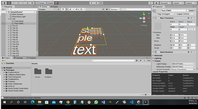 text mesh not scaleing
