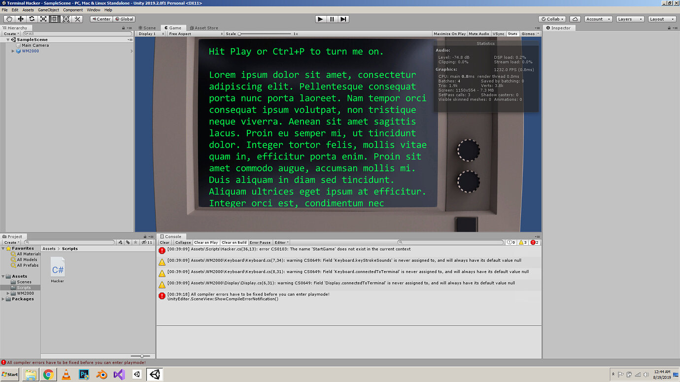Terminal Hacker|Terminal Prefab having issues - Ask - GameDev.tv