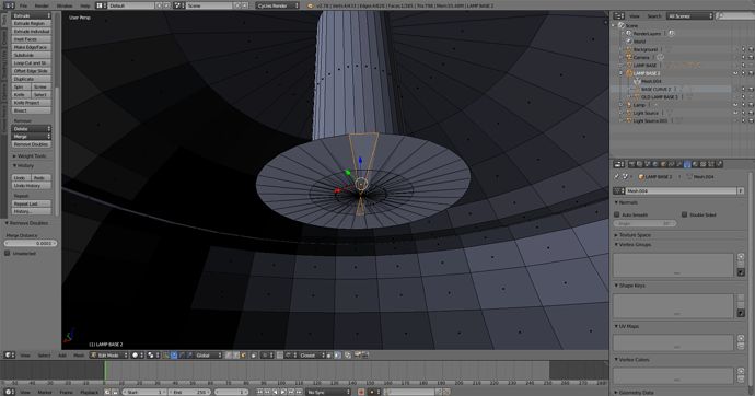 Lamp Base inner stem additional face problem - Redo 2