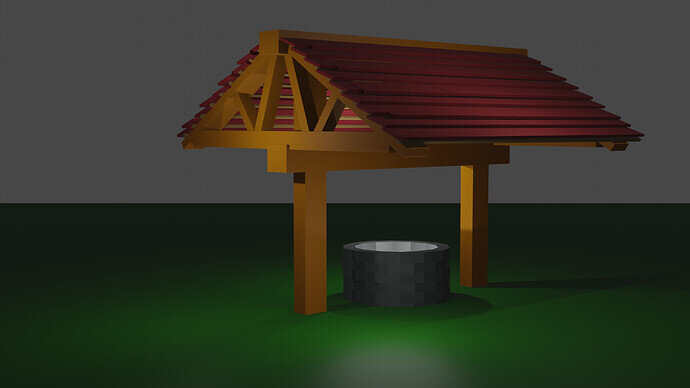 The Well first rendered image