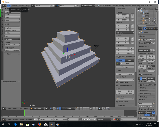 Lecture 28 Pyramid inset and extrude