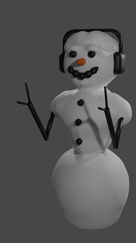 sculpted snowman