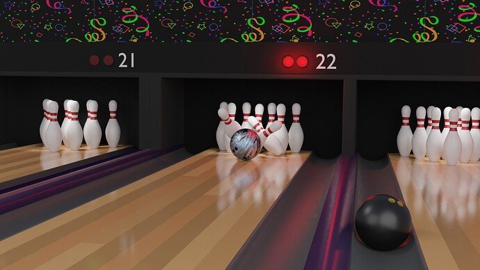 Bowling Scene Textured Ball
