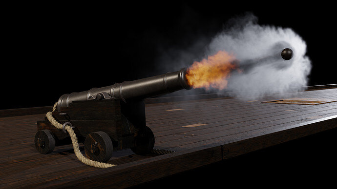 18th century naval cannon black