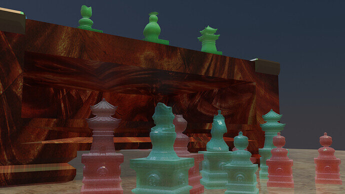 chess scene close up alt eevee render