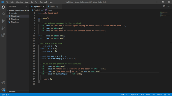 TripleX.cpp - Visual studio code stuff - Visual Studio Code 06_05_2021 17_54_28