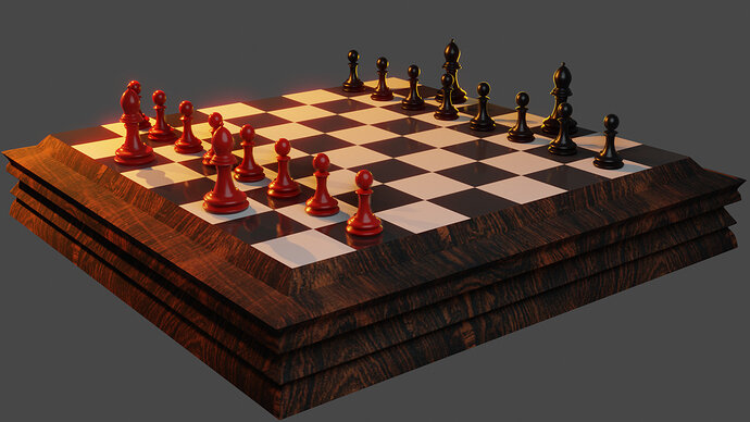 Chess Board With Texture