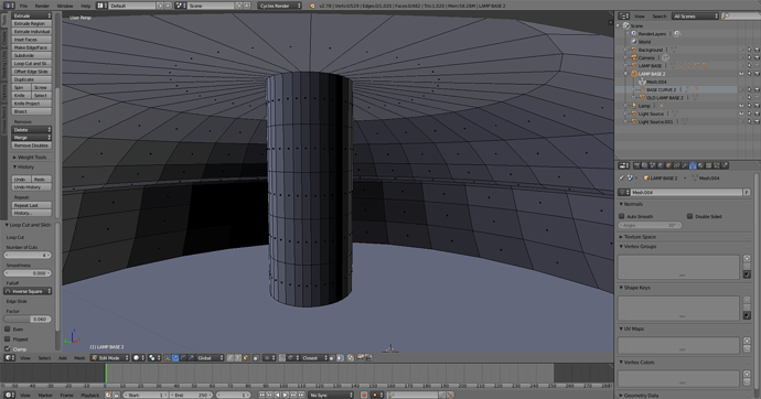 Lamp Base Manually reconstruct inner stem Redo 2