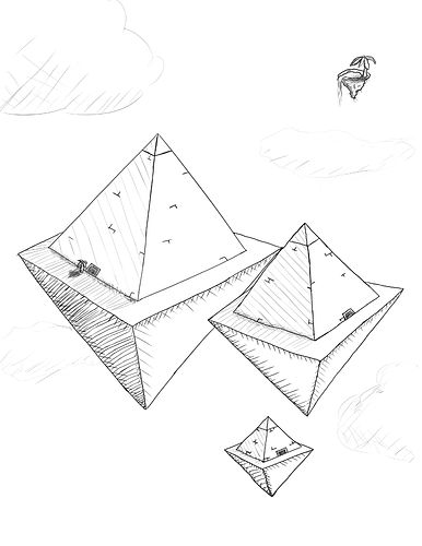 Pyramids in the sky