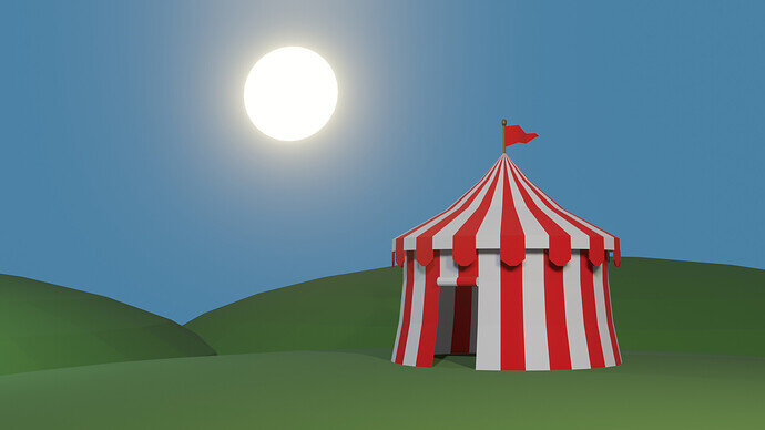 Extruded Building - Circus Tent (Color)