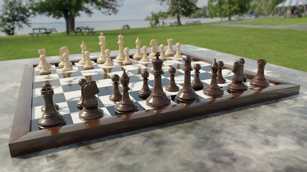 My attempt at a realistic chess set - Show - GameDev.tv