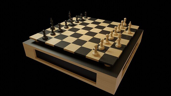 low poly chess black adjsuted