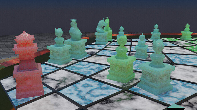 chess scene close up cycles render