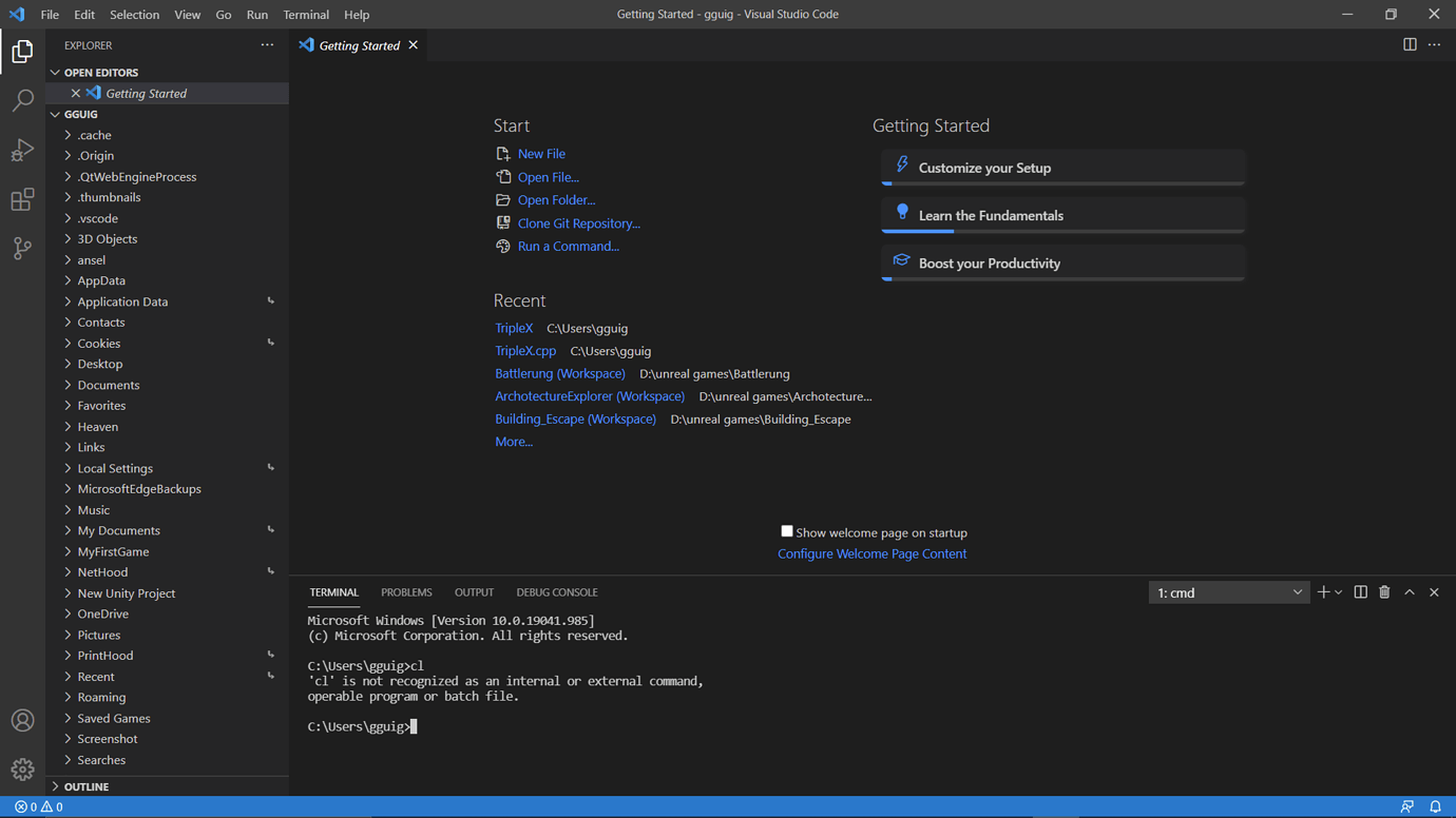 my visual studio