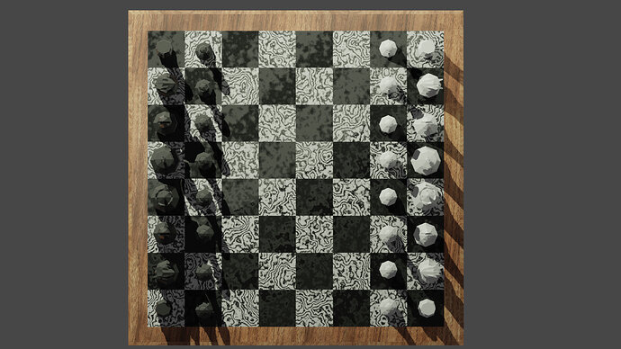 Chess Board Complete TopDownRendered