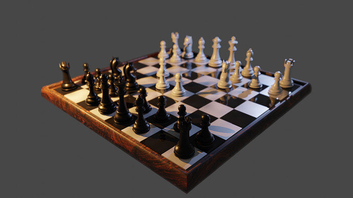 Blender chess scene