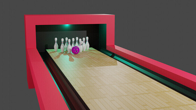 Bowling scene cycles render