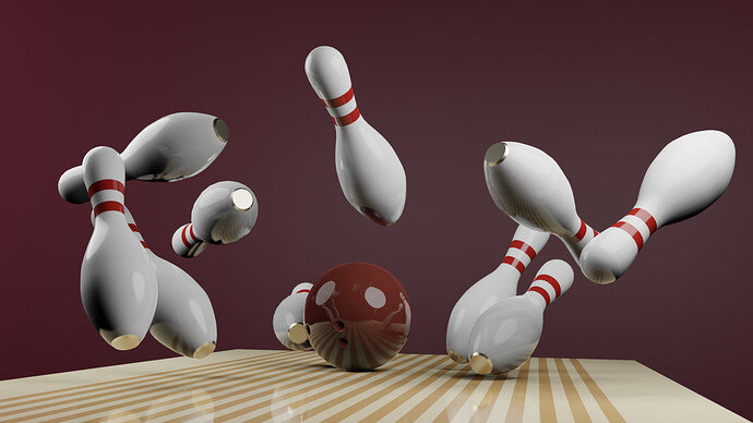 Bowlingbana6 rödbrunt klot med labb med skuggor reflektions