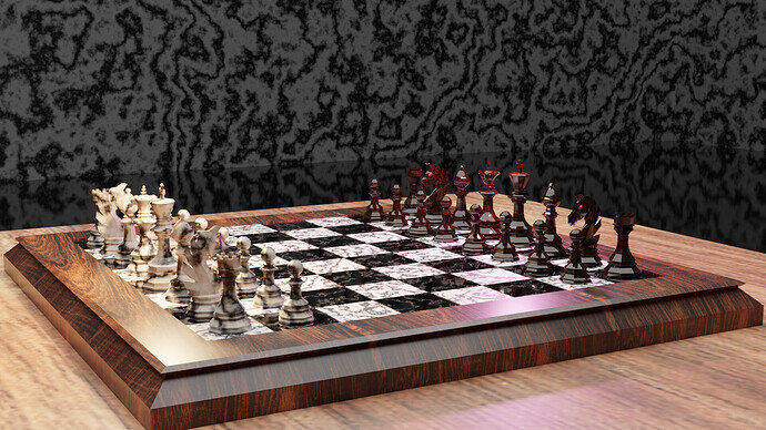 Chess scene close