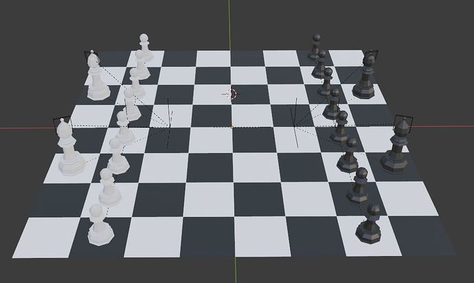 Low Poly Chess Set Hierarchy