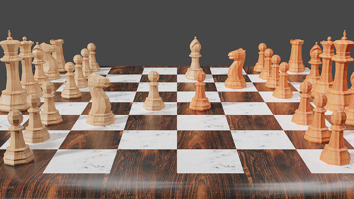 Chess Scene - Side View