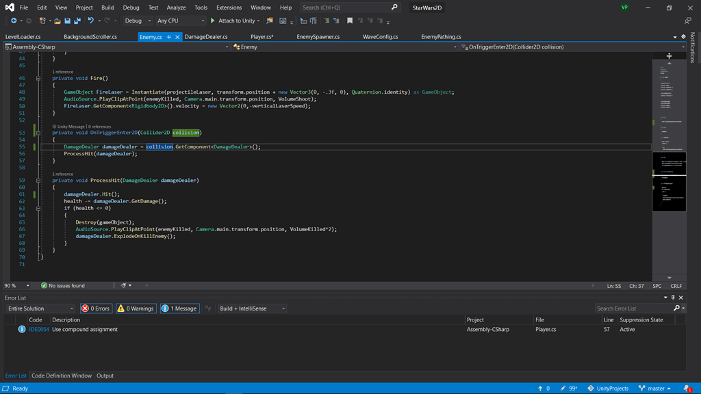Stuck with an error - Ask - GameDev.tv