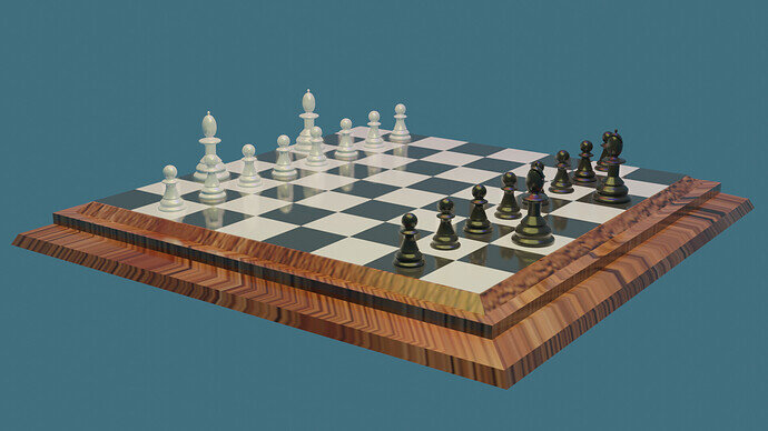 Chess Scene with additional wood textures