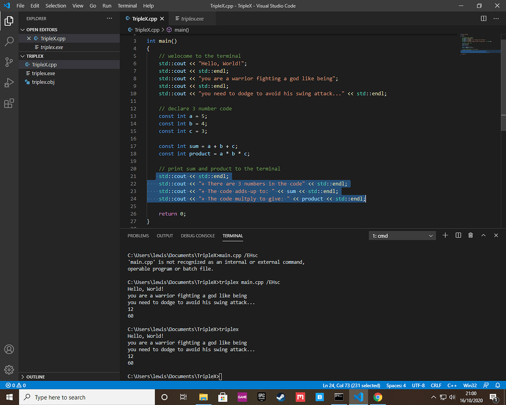 Visual Studio Code Terminal Command Prompt